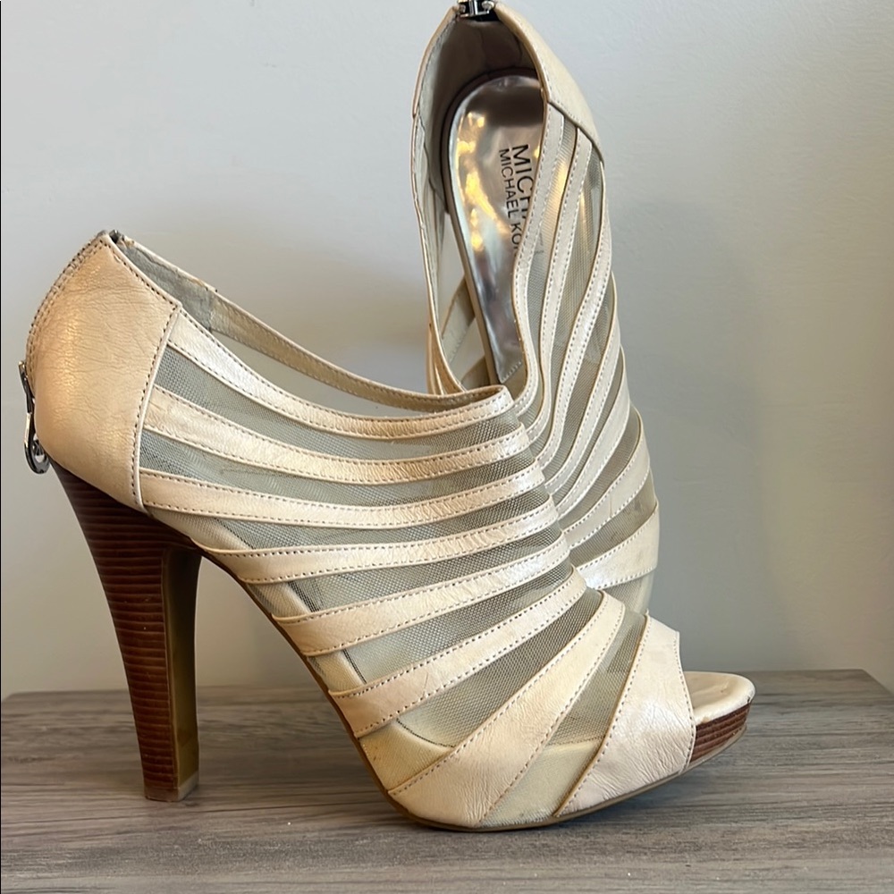 Michael Kors Strappy Cream Heels